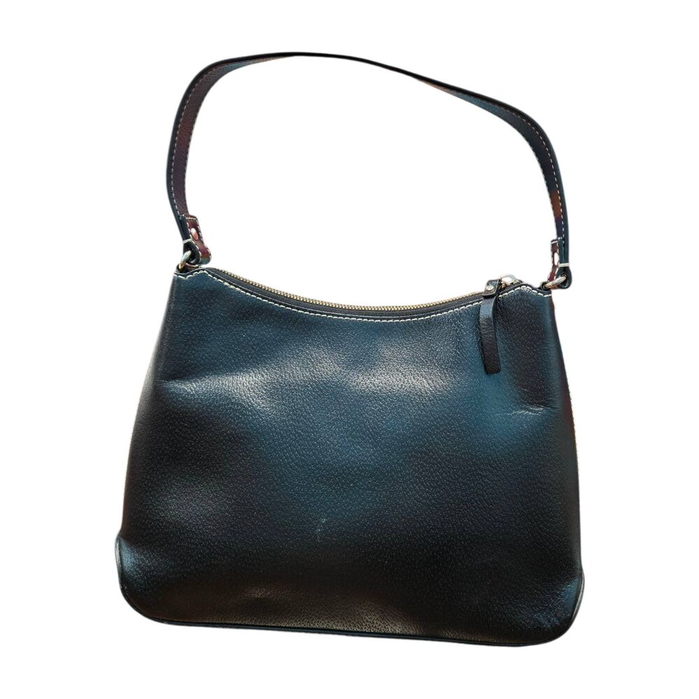 Kate Spade Black Leather Hobo Shoulder Bag Vintage 13x9x3 - Picture 3 of 12